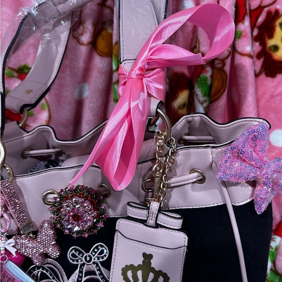 Juicy Couture Pink and Black Embellished Daydreamer - Picture 4 of 10